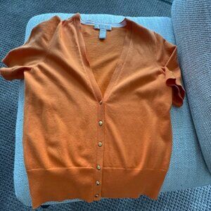 Orange short sleeve sweater by Banana Republic M